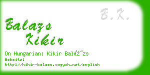 balazs kikir business card